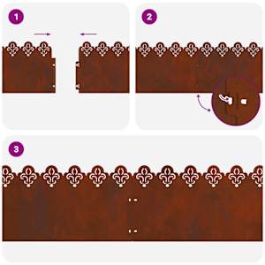 Obrubníky trávníku 10 pcs Rezavá 103 x 0,05 x 22 cm - obrázek 9