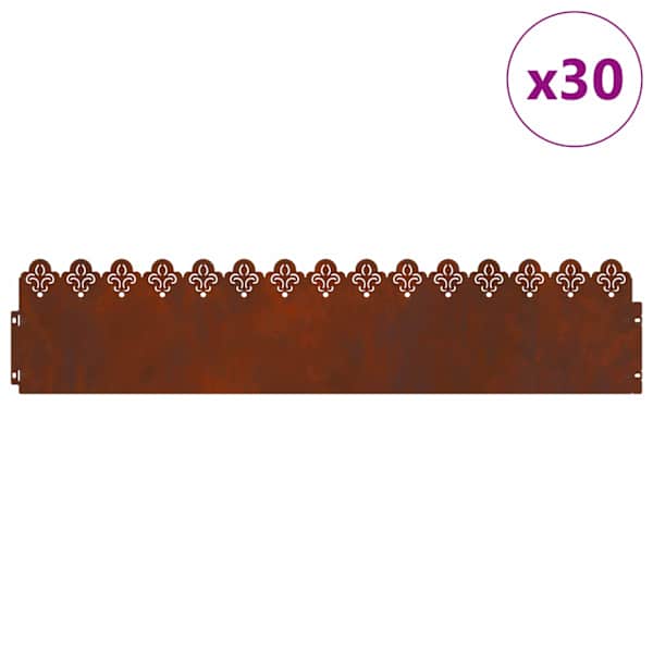 vidaXL Murukatted 30 tk 103 x 0,05 x 22 cm Ilmastikukindel teras