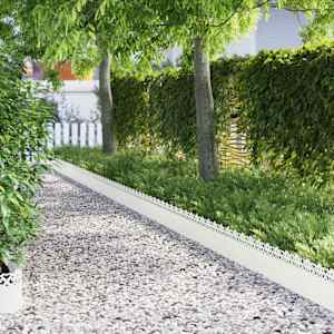 Robniki za trato 10 pcs Bela 103 x 0,05 x 22 cm Jeklo