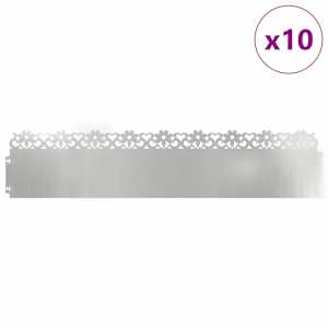 Obrubníky trávníku 10 pcs Stříbrná 103 x 0,05 x 22 cm - obrázek 3