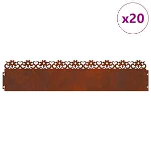 Obrubníky trávníku 20 pcs Rezavá 103 x 0,05 x 22 cm - obrázek 2
