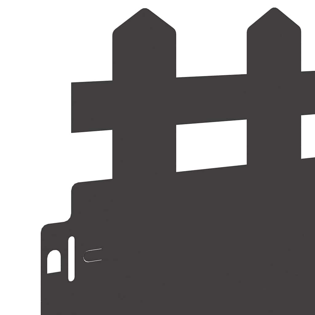 Περιγράμματα γκαζόν 20 pcs Μαύρο 103 x 0,05 x 22 εκ Ατσάλι - Image 7