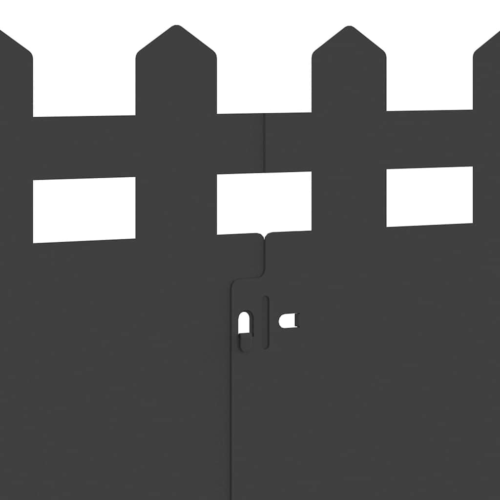 Περιγράμματα γκαζόν 20 pcs Μαύρο 103 x 0,05 x 22 εκ Ατσάλι - Image 8