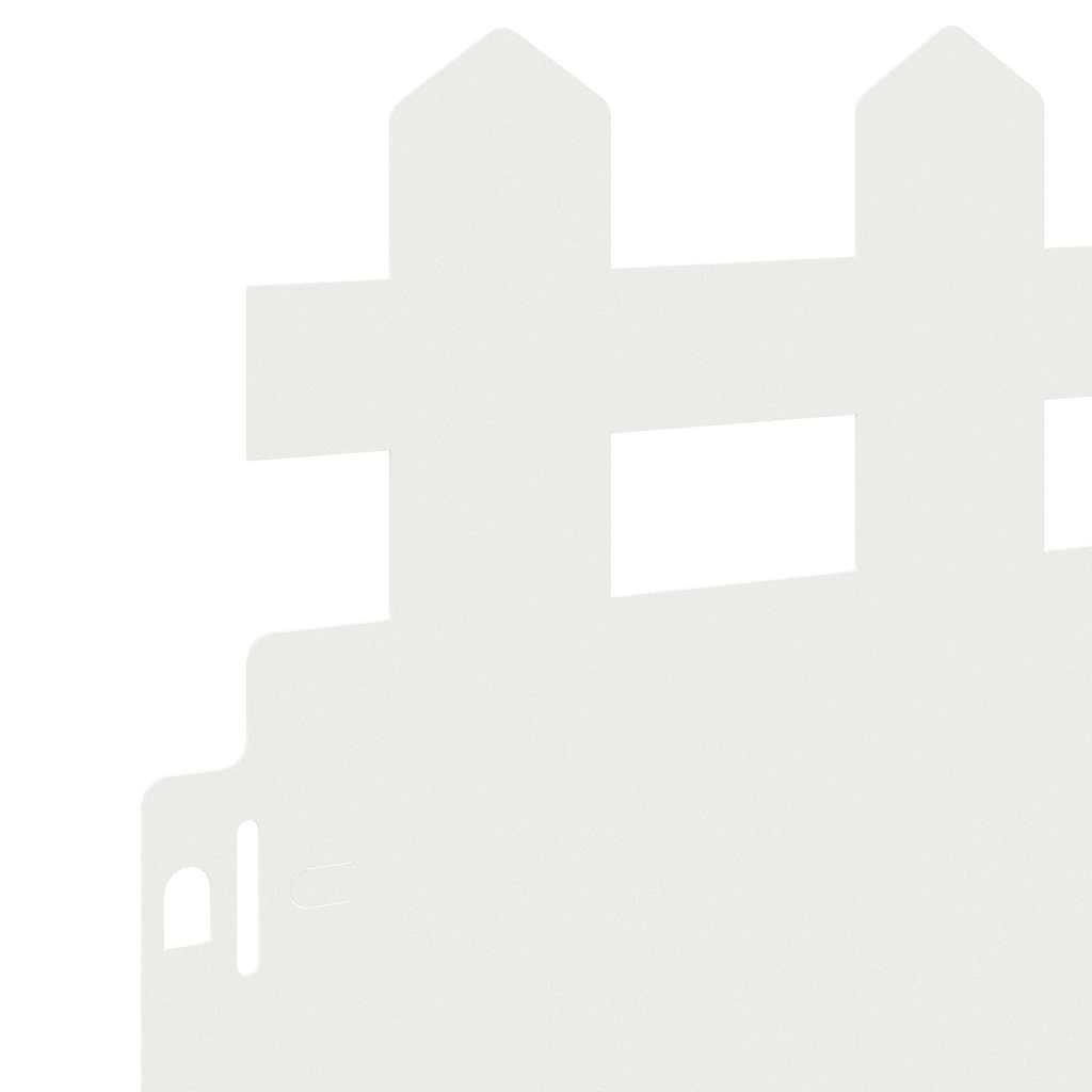 Περιγράμματα γκαζόν 20 pcs Λευκό 103 x 0,05 x 22 εκ Ατσάλι - Image 7