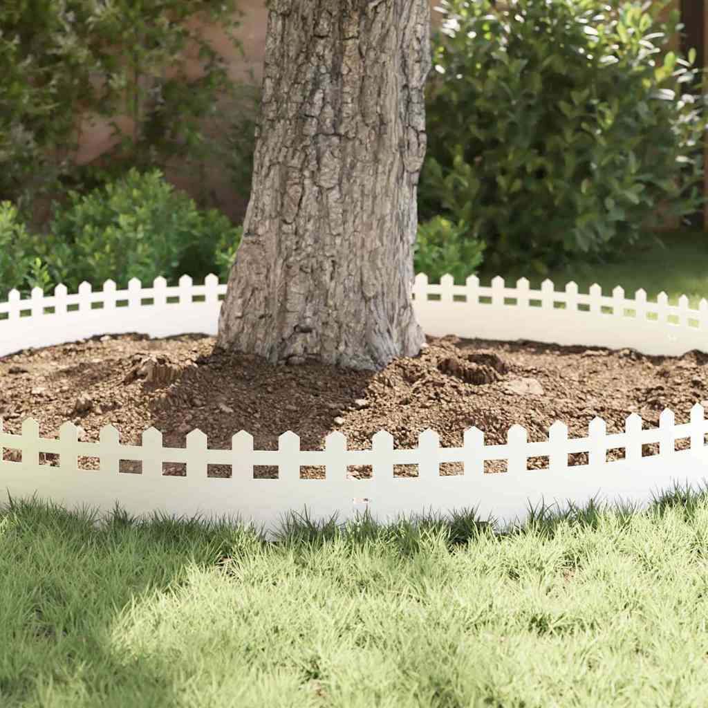 Περιγράμματα γκαζόν 20 pcs Λευκό 103 x 0,05 x 22 εκ Ατσάλι - Image 5