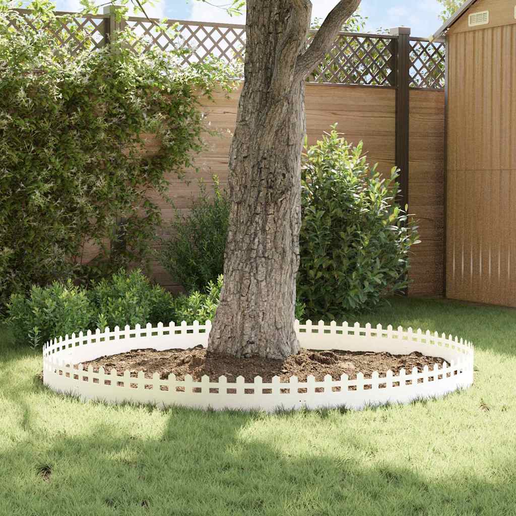 Περιγράμματα γκαζόν 20 pcs Λευκό 103 x 0,05 x 22 εκ Ατσάλι - Image 4