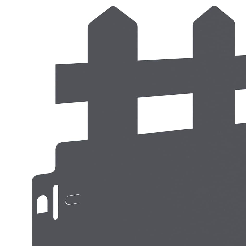 Περιγράμματα γκαζόν 30 pcs Ανθρακί 103 x 0,05 x 22 εκ Ατσάλι - Image 7