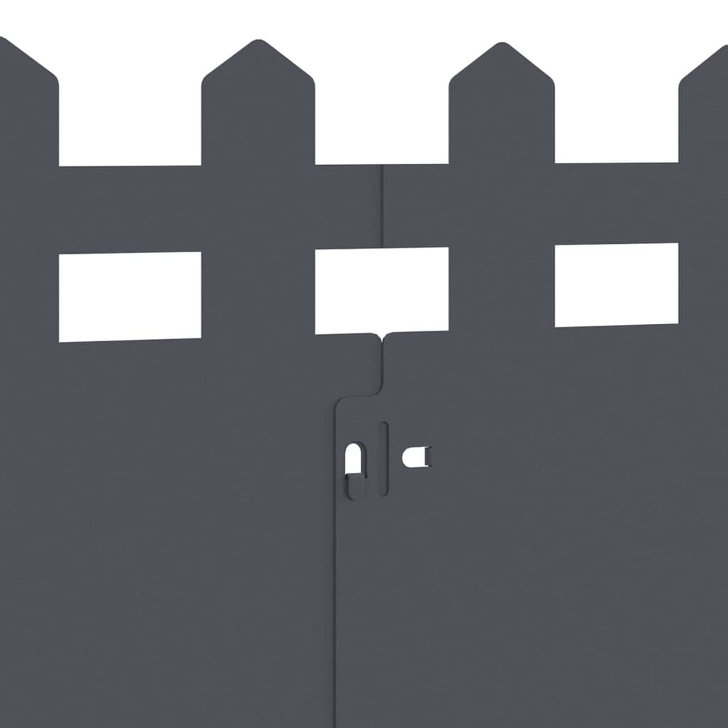 Περιγράμματα γκαζόν 30 pcs Ανθρακί 103 x 0,05 x 22 εκ Ατσάλι - Image 8