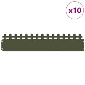 Obrubníky trávníku 10 pcs Olivově zelená 103 x 0,05 x 22 cm - obrázek 3