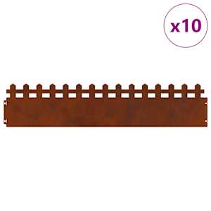 vidaXL Murukatted 10 tk 103 x 0,05 x 22 cm Ilmastikukindel teras
