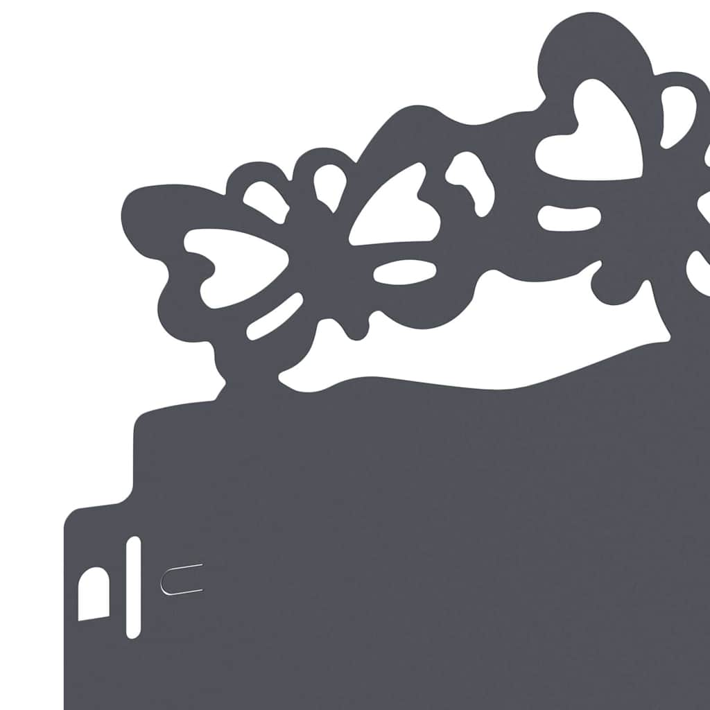 Περιγράμματα γκαζόν 10 pcs Ανθρακί 103 x 0,05 x 22 εκ Ατσάλι - Image 7