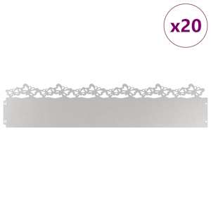 Obrubníky trávníku 20 pcs Stříbrná 103 x 0,05 x 22 cm - obrázek 3