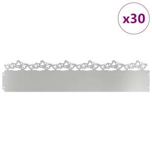 Obrubníky trávníku 30 pcs Stříbrná 103 x 0,05 x 22 cm - obrázek 3
