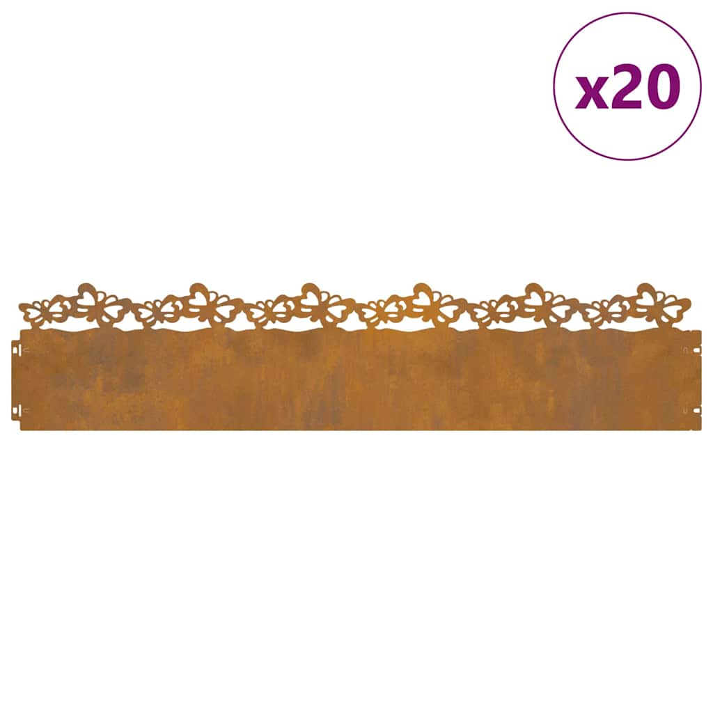 Περιγράμματα γκαζόν 20 pcs Σκ rusty 103 x 0,05 x 22 εκ - Image 3