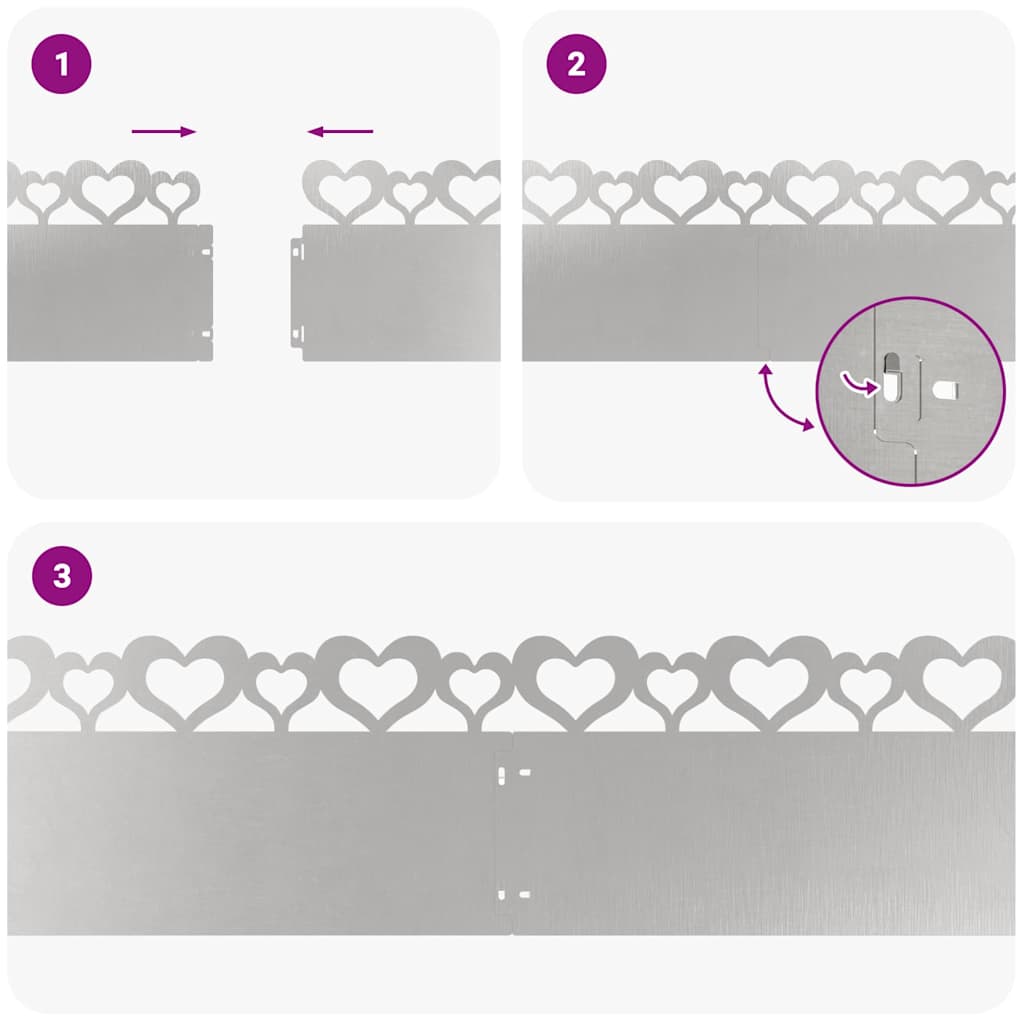 Περιγράμματα γκαζόν 30 pcs Ασημί 103 x 0,05 x 22 εκ - Image 9