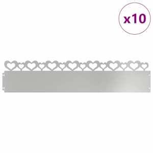 Obrubníky trávníku 10 pcs Stříbrná 103 x 0,05 x 22 cm - obrázek 3