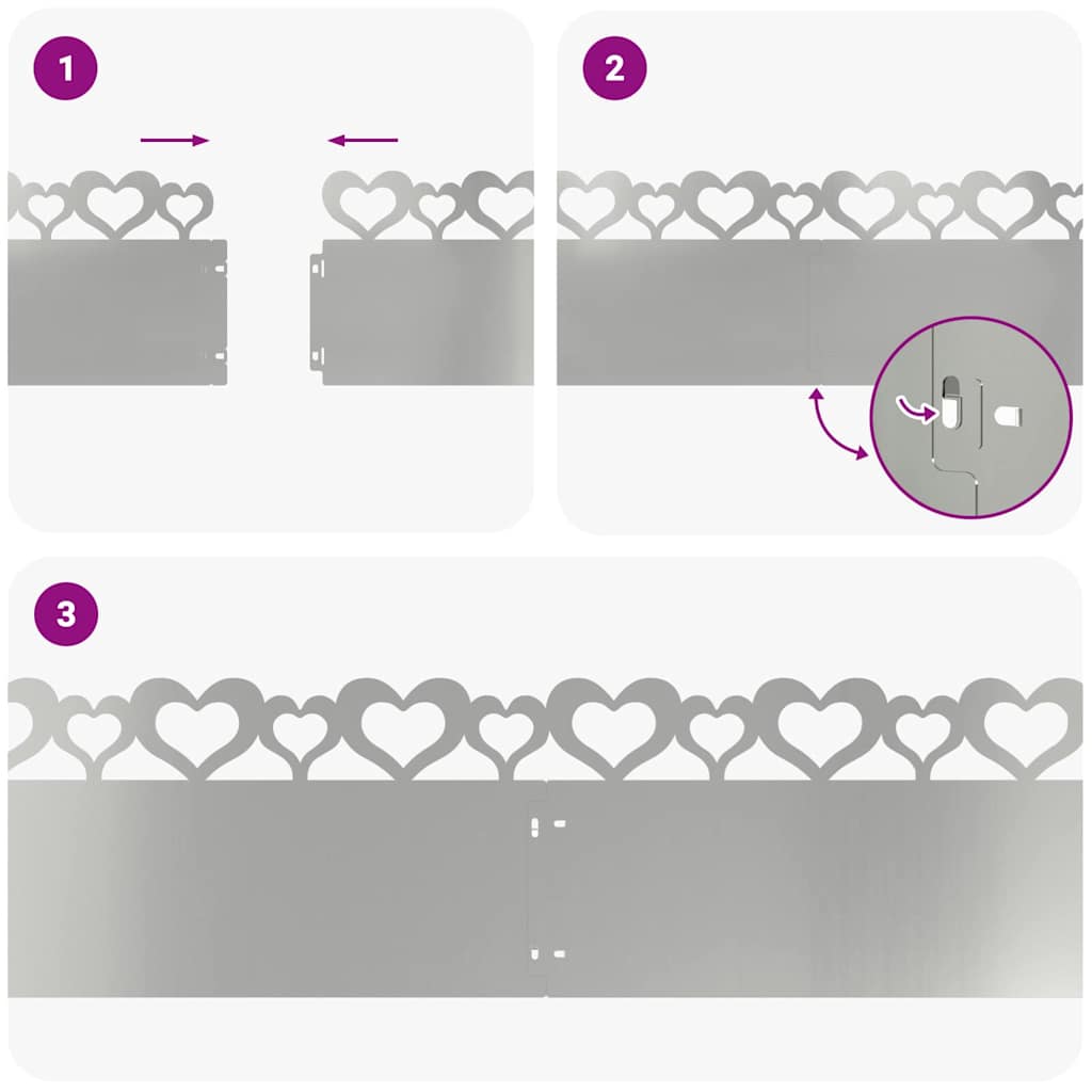 Περιγράμματα γκαζόν 30 pcs Ασημί 103 x 0,05 x 22 εκ - Image 10