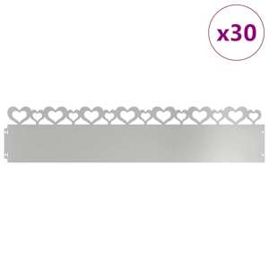Obrubníky trávníku 30 pcs Stříbrná 103 x 0,05 x 22 cm - obrázek 3