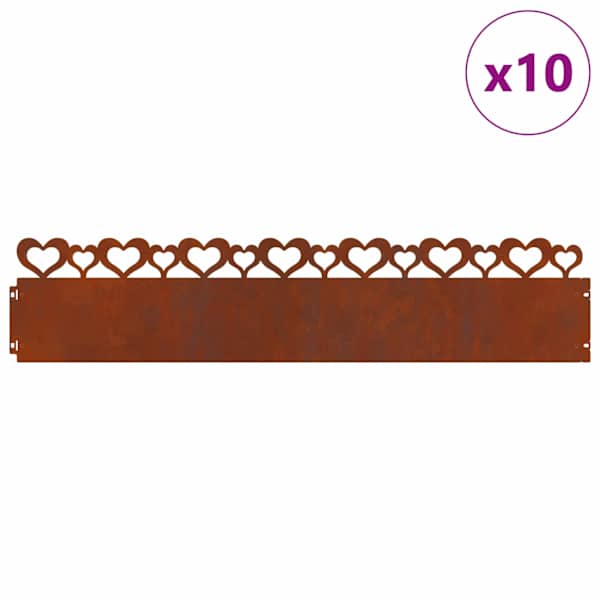 vidaXL Murukatted 10 tk 103 x 0,05 x 22 cm Ilmastikukindel teras