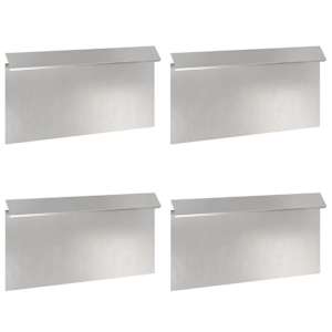 Plaňka na šneky 4 pcs Stříbrná 50 x 3,5 x 25 cm Nerezová ocel - obrázek 2