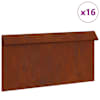 vidaXL &Uuml;kssarviku aed 16 tk 50 x 3,5 x 25 cm Ilmastikukindel teras