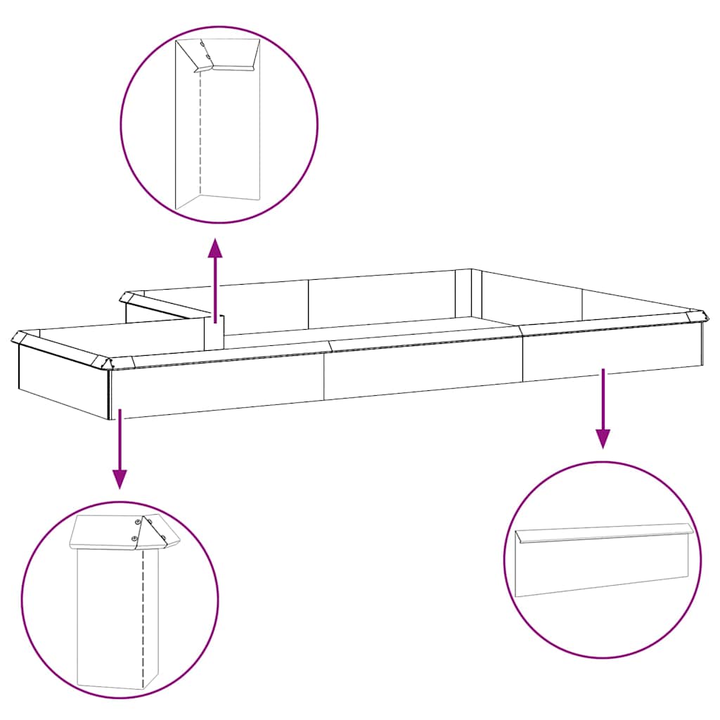 Φράκτης σαλιγκαριών 16 pcs Ασημί 100 x 3,5 x 25 εκ - Image 10
