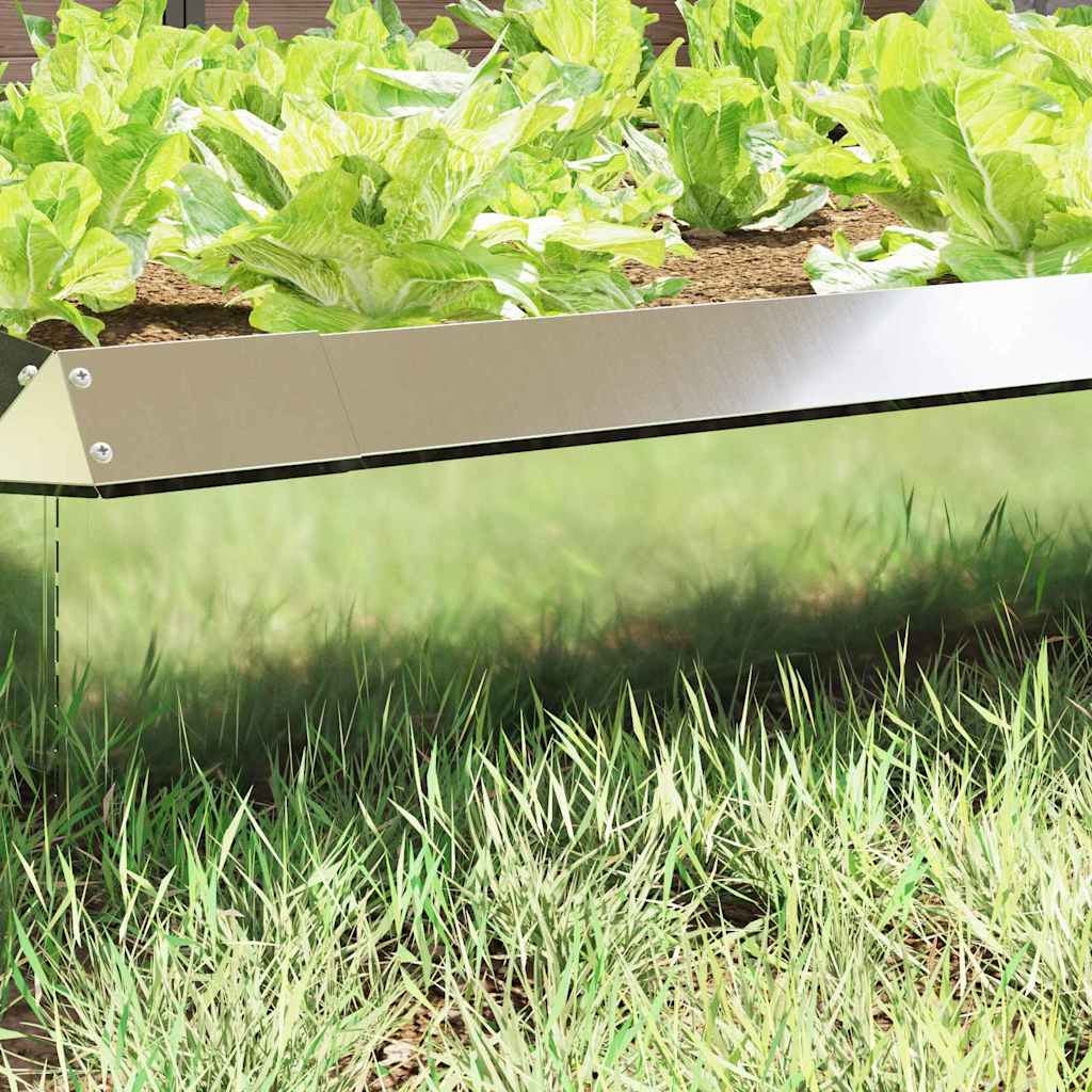 vidaXL Slakkenhekje Zilver 100 x 3,5 x 25 cm Gegalvaniseerd staal