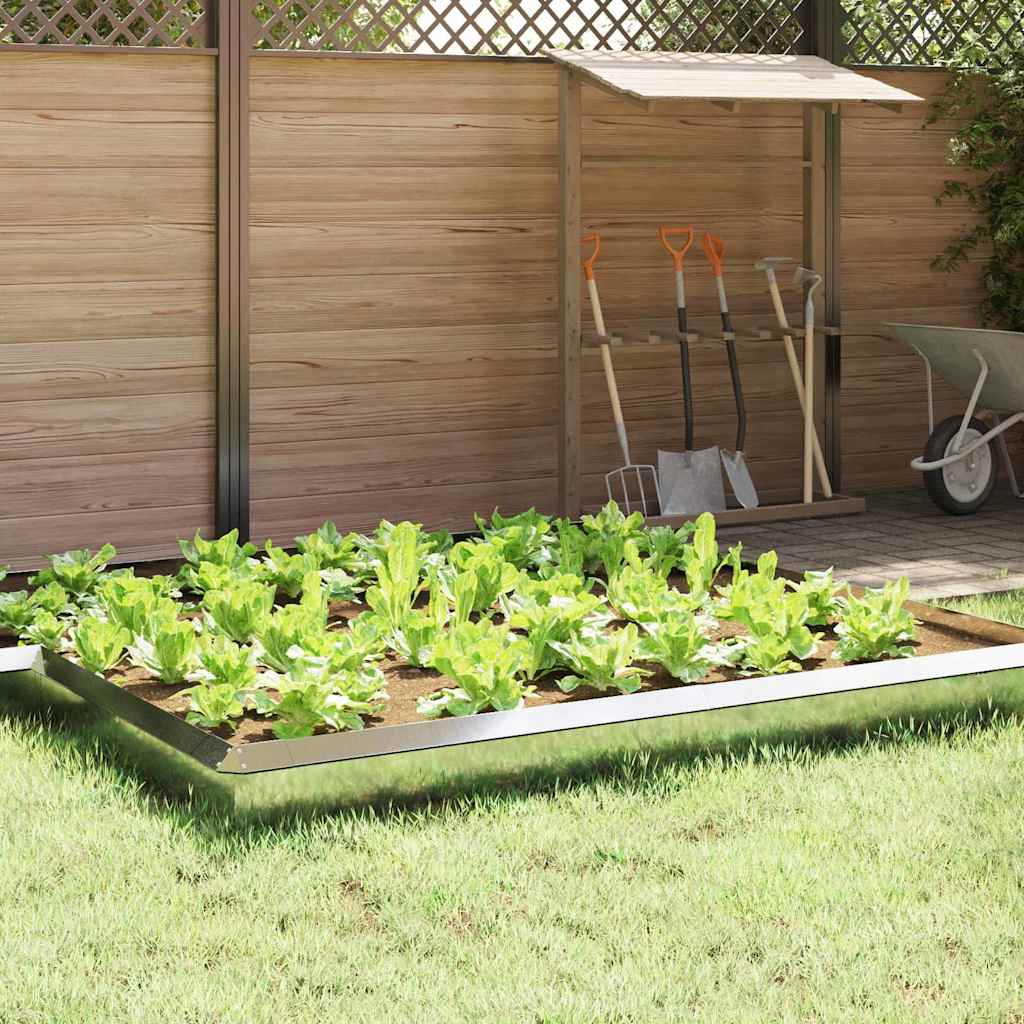 vidaXL Gard pentru melci Argintiu 100 x 3,5 x 25 cm Oțel Galvanizat