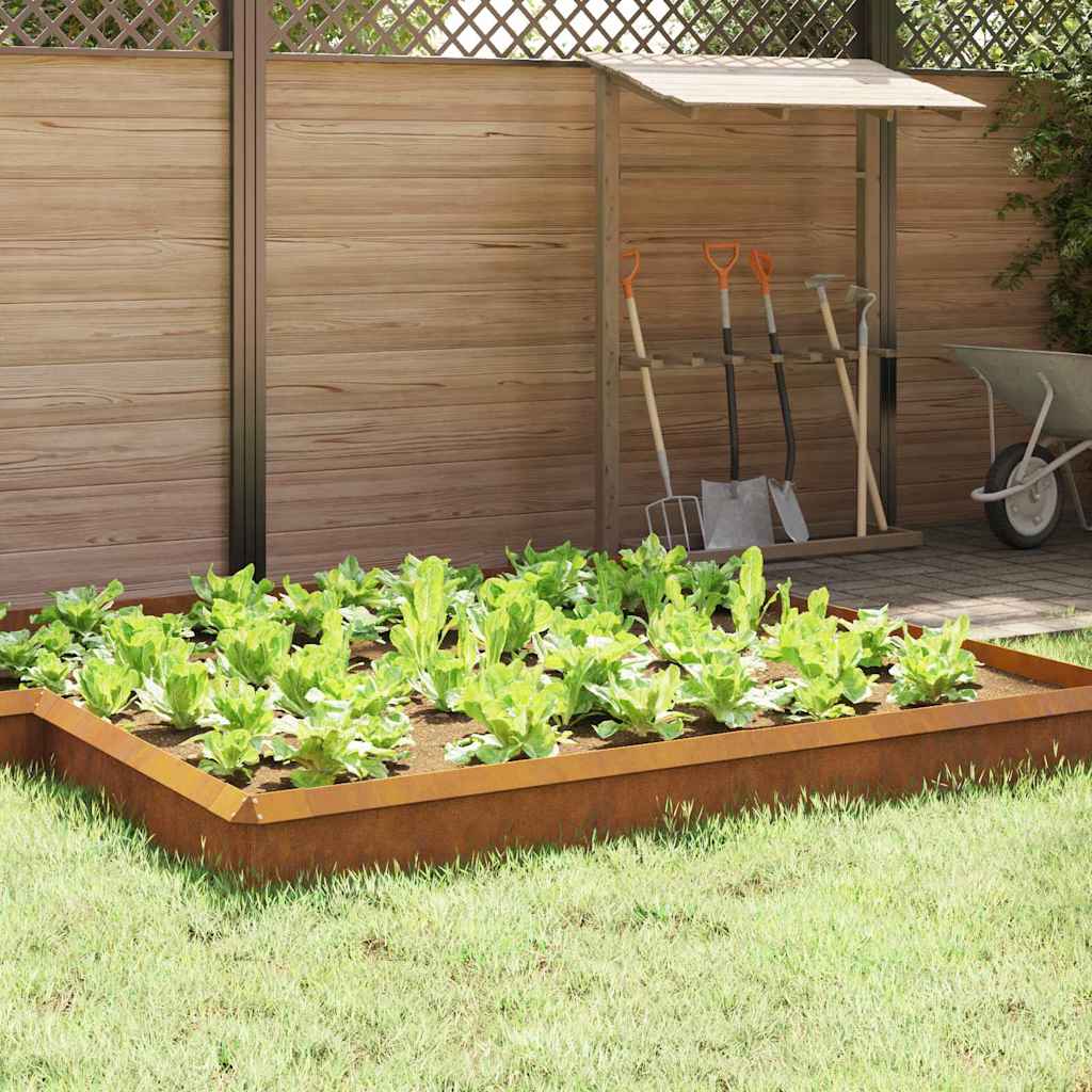 vidaXL Gard pentru melci Ruginit 100 x 3,5 x 25 cm