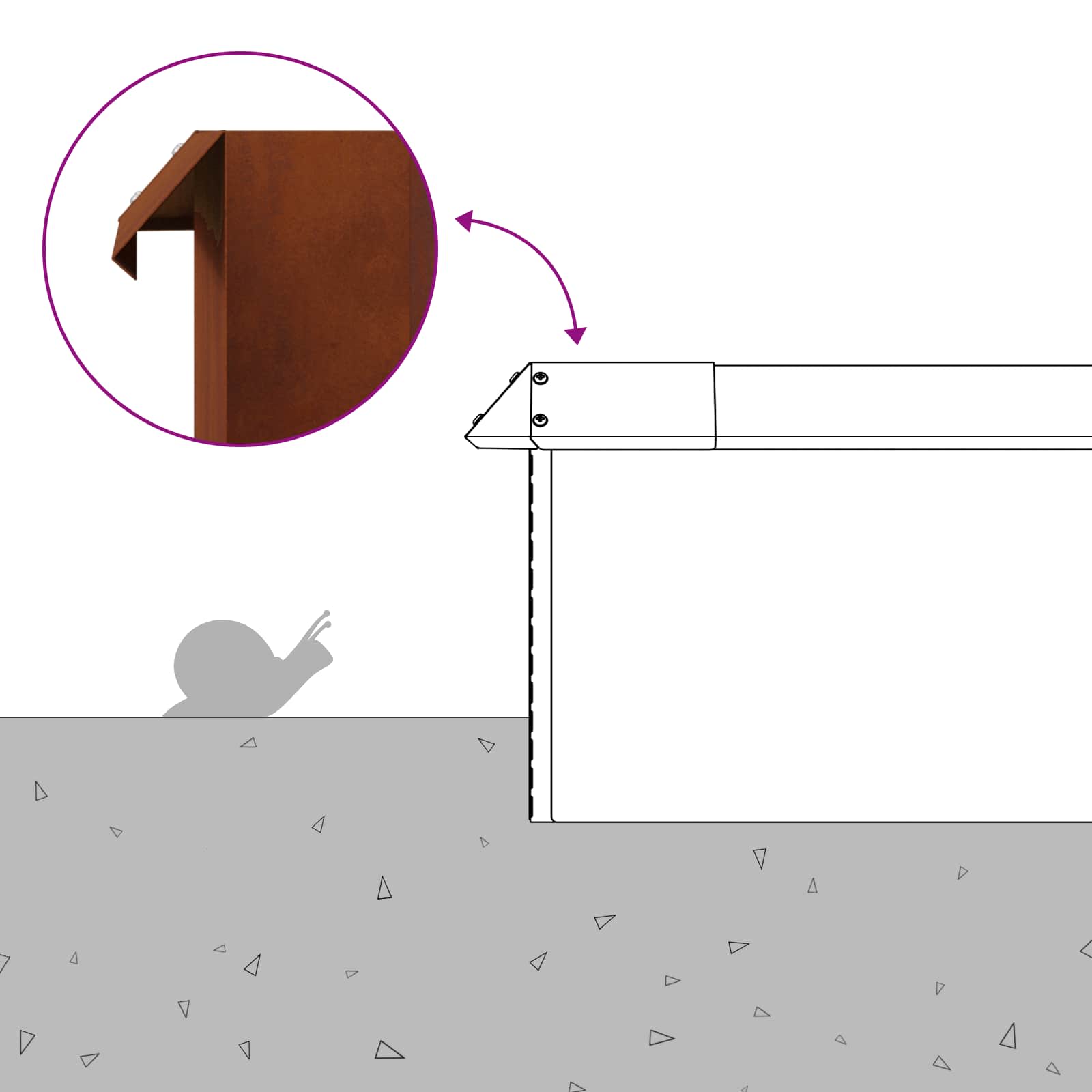 Ograja za polže 4 pcs Rjav 100 x 3,5 x 25 cm - slika 9