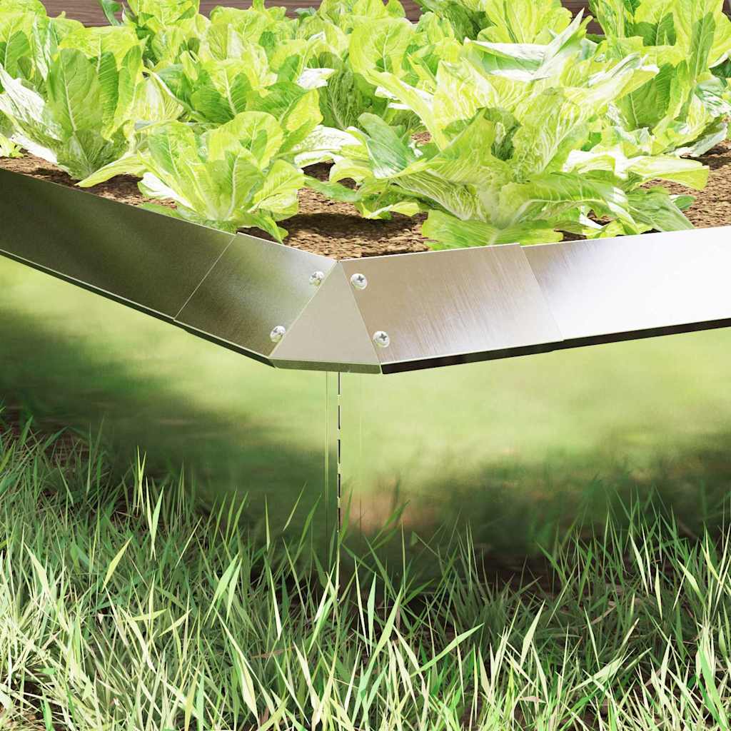 vidaXL Slakkenhekje Zilver 13,5 x 13,5 x 25 cm Roestvrij staal