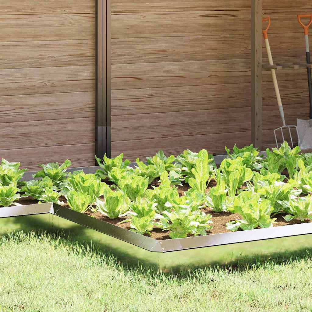 vidaXL Gard pentru melci Argintiu 13,5 x 13,5 x 25 cm Oţel inoxidabil