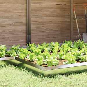 Ograja za polže srebrna 13,5 x 13,5 x 25 cm Nerjaveče jeklo