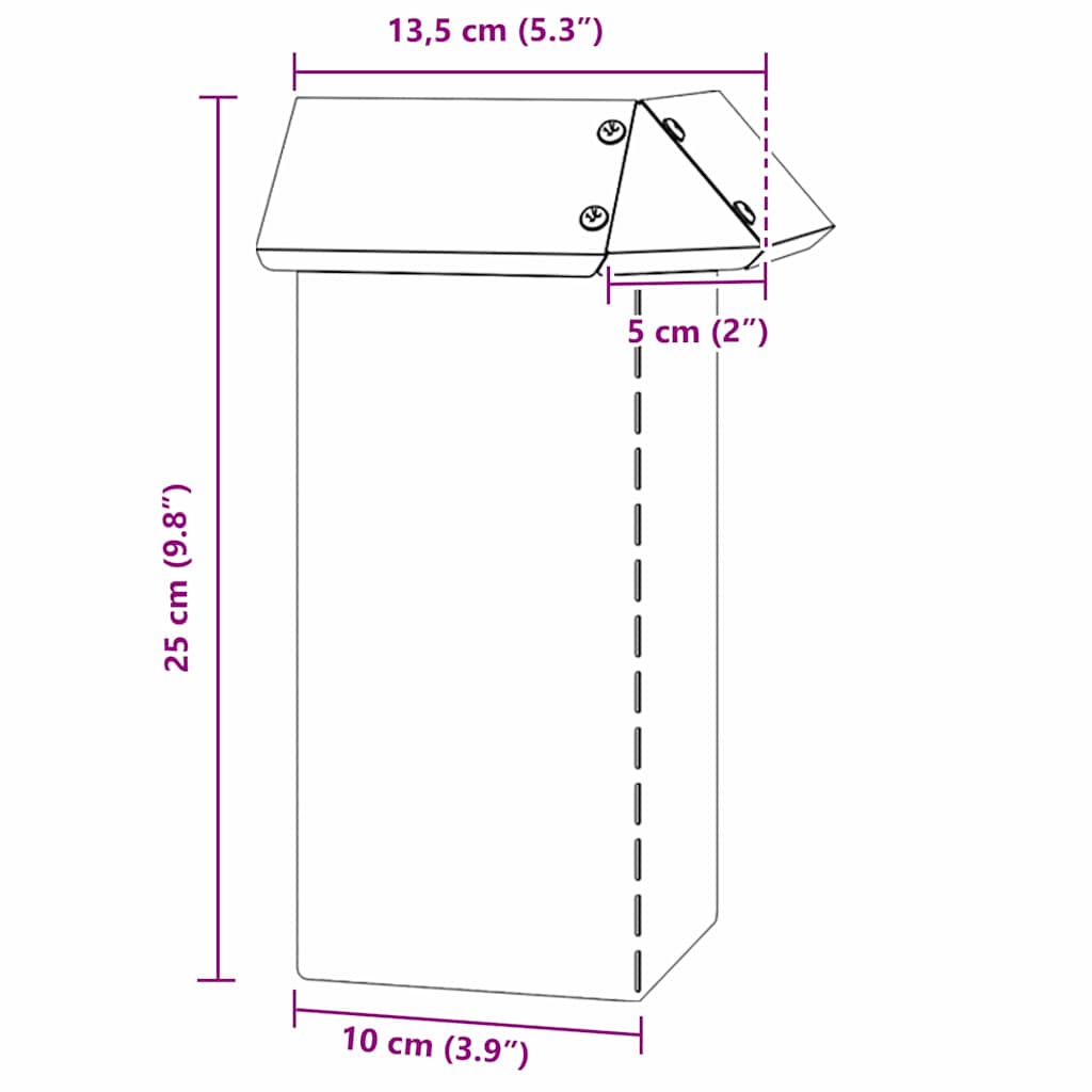 Φράκτης σαλιγκαριών Ασημί 13,5 x 13,5 x 25 εκ Ανοξείδωτο ατσάλι - Image 11