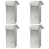 vidaXL &Uuml;kssarviku aed 4 tk 13,5 x 13,5 x 25 cm Roostevaba teras