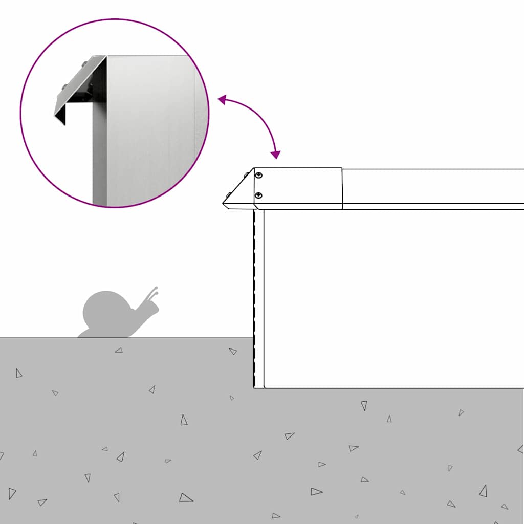 Φράκτης σαλιγκαριών Ασημί 13,5 x 13,5 x 25 εκ - Image 9