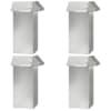 vidaXL &Uuml;kssarviku aed 4 tk 13,5 x 13,5 x 25 cm Tsingitud teras