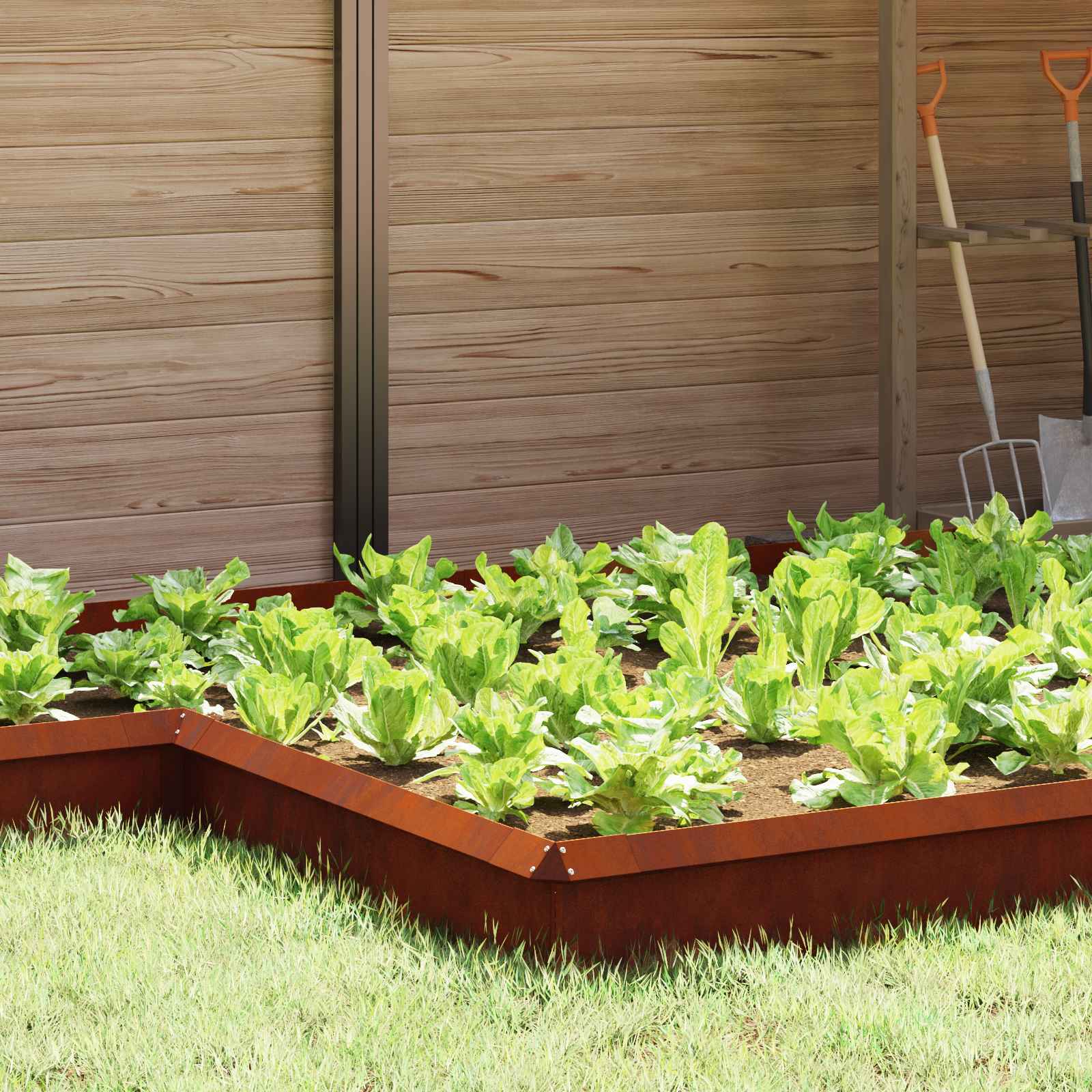 vidaXL Gard pentru melci Ruginit 13,5 x 13,5 x 25 cm