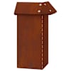 vidaXL &Uuml;kssarviku aed 13,5 x 13,5 x 25 cm Ilmastikukindel teras Rooste
