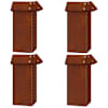 vidaXL &Uuml;kssarviku aed 4 tk 13,5 x 13,5 x 25 cm Ilmastikukindel teras