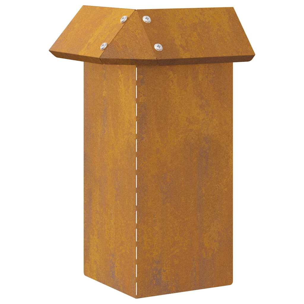 Φράκτης σαλιγκαριών 4 pcs Σκ rusty 13,5 x 13,5 x 25 εκ - Image 6