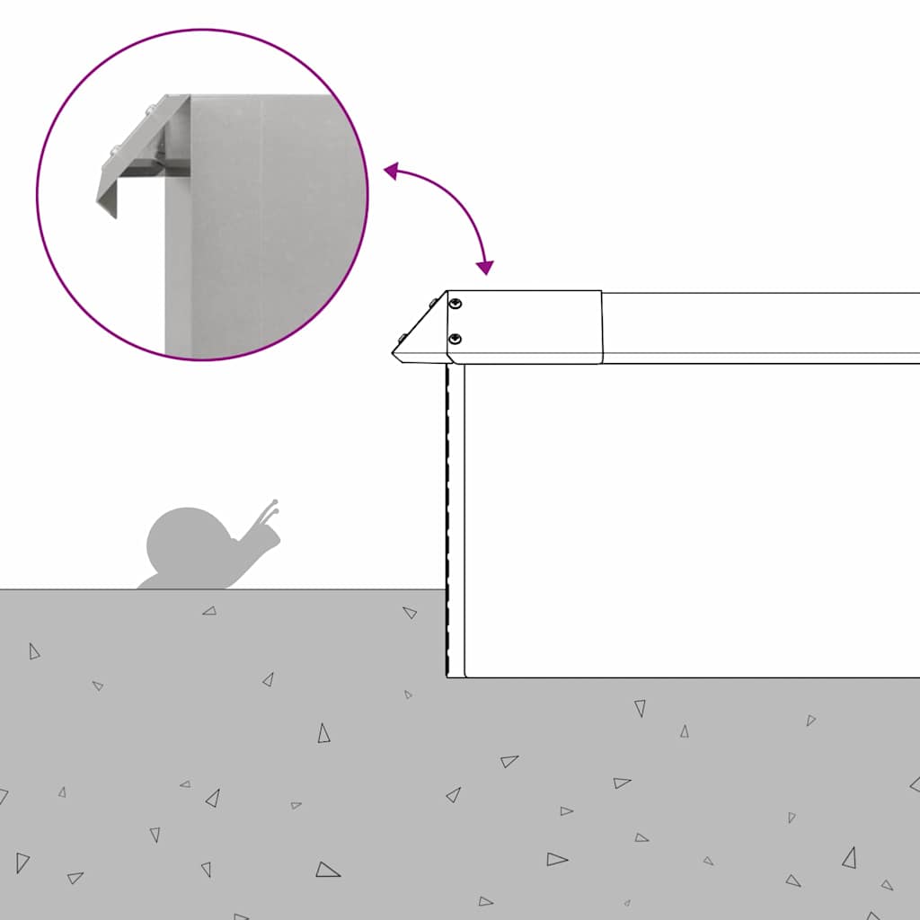 Φράκτης σαλιγκαριών Ασημί 10 x 10 x 25 εκ Ανοξείδωτο ατσάλι - Image 8