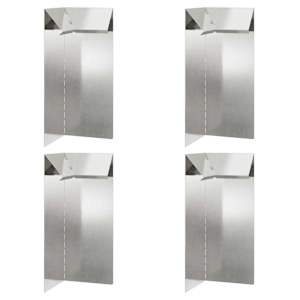 Plaňka na šneky 4 pcs Stříbrná 10 x 10 x 25 cm Nerezová ocel - obrázek 2