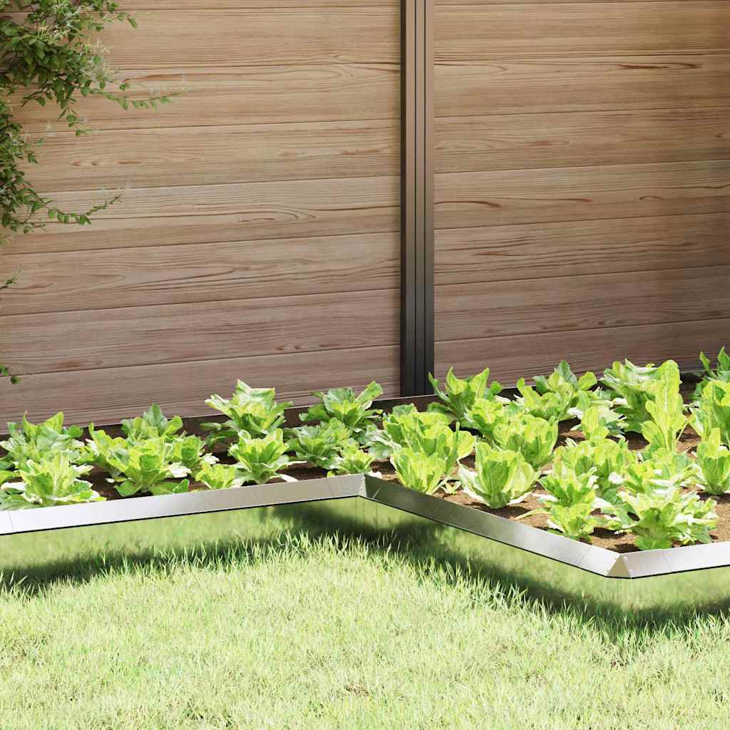 vidaXL Gard pentru melci Argintiu 10 x 10 x 25 cm Oțel Galvanizat