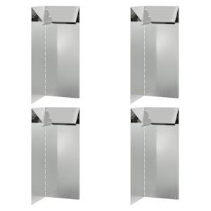 Plaňka na šneky 4 pcs Stříbrná 10 x 10 x 25 cm Pozinkovaná ocel - obrázek 2