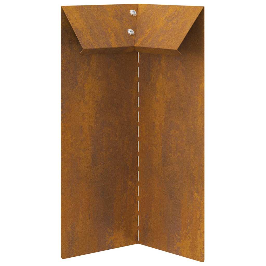 Φράκτης σαλιγκαριών 4 pcs Σκ rusty 10 x 10 x 25 εκ - Image 3