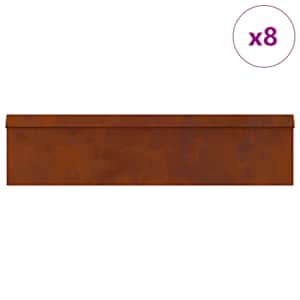 Hlemýžďová oplocení 12 pcs Rezavá Povětrnostně odolná ocel - obrázek 3