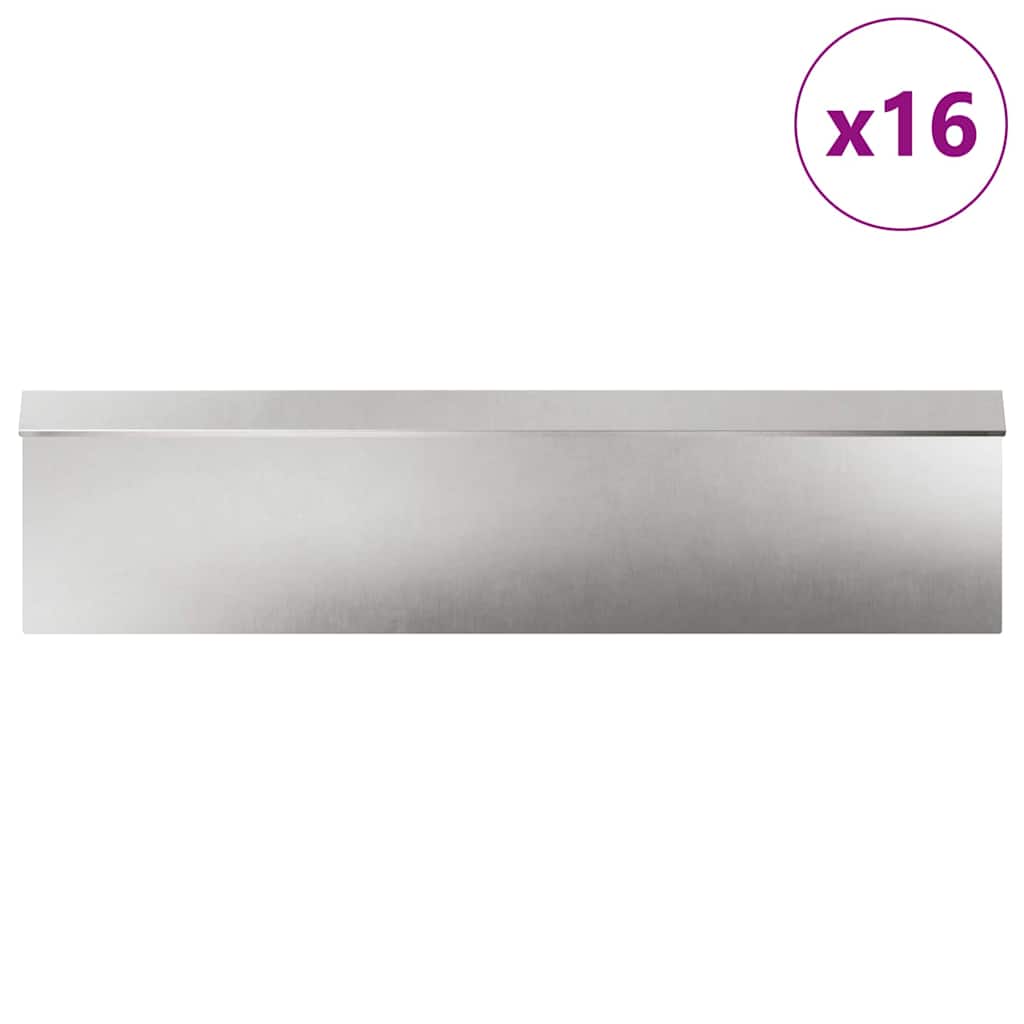 vidaXL Slakkenhekken 20 pcs Zilver Roestvrij staal