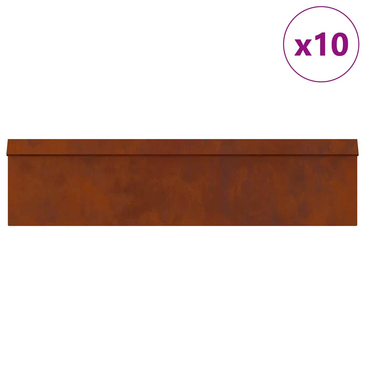 Sneglehegn 100 x 3,5 x 25 cm Cortenstål Rusten - Billede 3