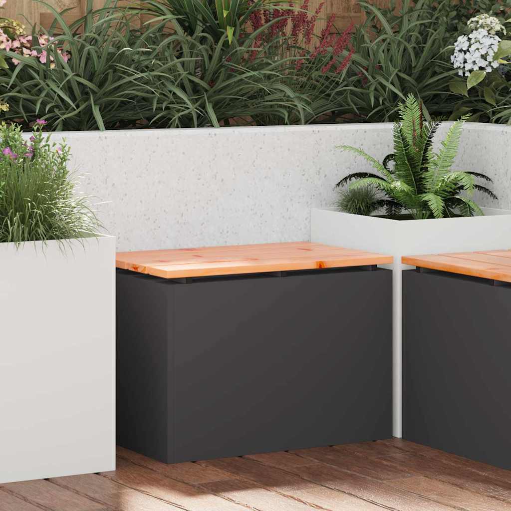 Mobilier de grădină - Bancă de grădină Negru 60 x 40 x 43 cm